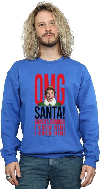 Actual product image Elf Mens OMG Santa I Know Him Sweatshirt (XL)