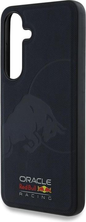 Productafbeelding Red Bull Case Leather Meshed Debossed Bull MagSafe for Samsung Galaxy S25 navy (Samsung Galaxy S25)