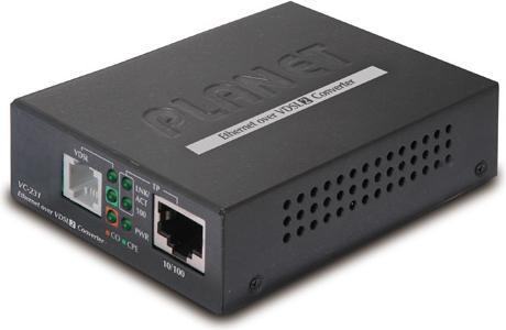 Actual product image Planet 1-Port 10/100/1000T 802.3at PoE+ Ethernet to VDSL2 Converter Broadband Communication (Converters)