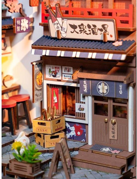 Actual product image Robotime Bausatz Sakura's Weinstrasse, Modell Art: Book Nook