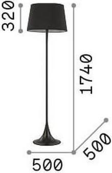 Actual product image Ideal lux LONDON floor lamp E27 ⌀500mm white 110233 (E27)