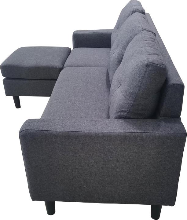 Actual product image HTI-Living Polstercouch mit variabler Ottomane Reva Grau (Corner sofa)