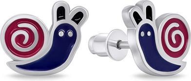 Brilio Silver - Original silver earrings Snail EA813W