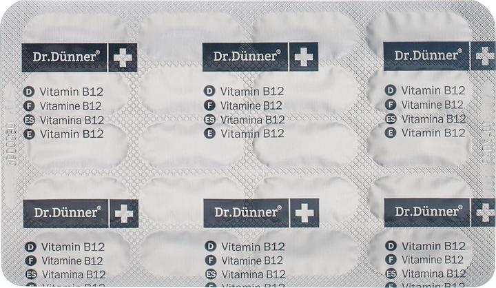 Nährwerte und Zutaten Dr. Dünner Vitamin B12 (40 Stück, Kapseln, 35 g)