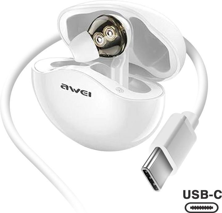 Actual product image Awei Bluetooth 5.3 Headphones with Charging Case (No noise cancelling, 30 h, Wireless)