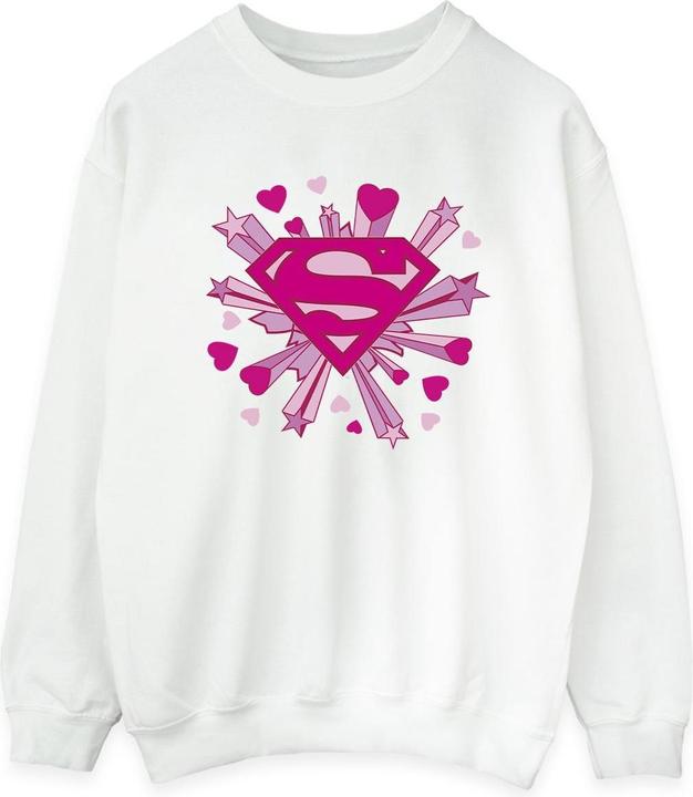 Image du produit - Sweat SUPERMAN PINK HEARTS AND STARS LOGO - Femme (XXL)