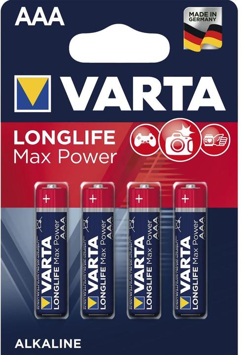 Produktbild Varta LONGLIFE Max Power (4 Stk., AAA, 1280 mAh)