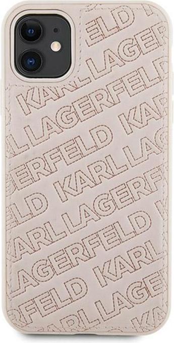 Actual product image Karl Lagerfeld KLHCN61PQKPMP iPhone 11 / Xr 6.1" różowy/pink hardcase Quilted K Pattern (Apple iPhone XR, Apple iPhone 11)