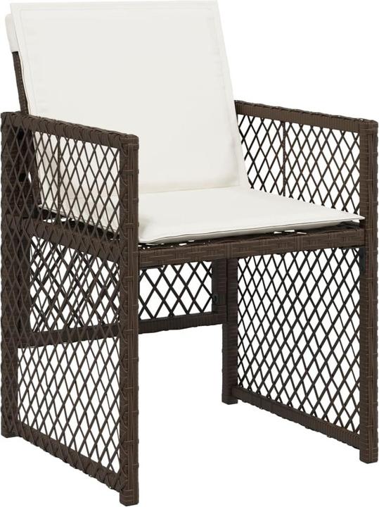 Actual product image VidaXL Garden furniture dining set garden set seating group 11-piece brown poly rattan (165 cm)