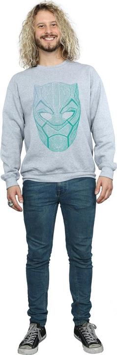 Produktbild Schwarzer Panther Tribal Maske Baumwolle Sweatshirt (S)