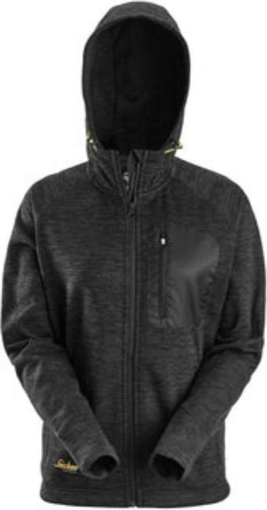 Snickers Workwear 80470904006 FlexiWork, Damen-Fleece-Hoodie mit durchgehendem Reissverschluss Weiss L (XS, S, M, L, XL, XXL)
