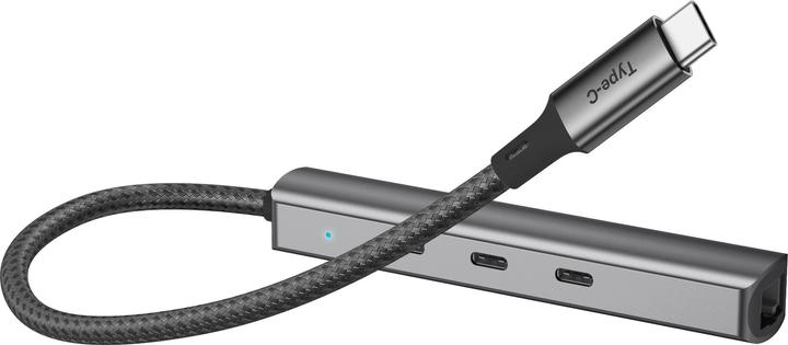 Bluecloud USB-C Hub with Gigabit Ethernet, 4 Ports (USB-C, 4 Porti)
