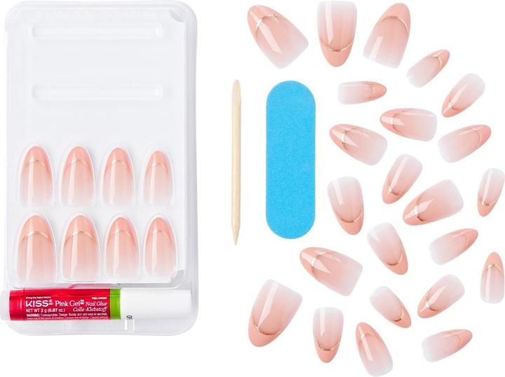 Produktbild KISS Nails - Ks Voguish Fantasy French - Eclatant (Nagelkleber, Eclatant)