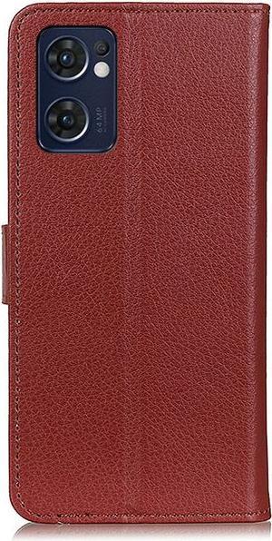 Actual product image MU Classic Litchi Leather Bookcover Series (OPPO Reno7 Z 5G)