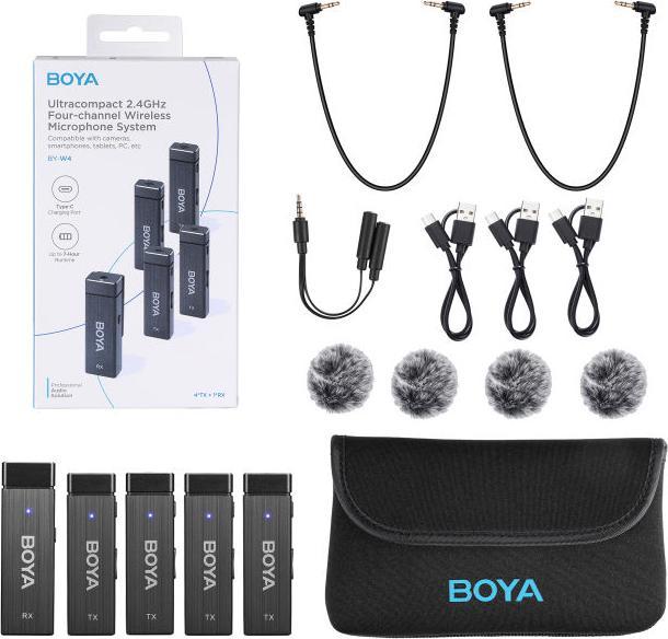 Actual product image Boya BY-W4 Wireless Microphone for Smartphone