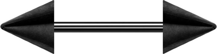 Image du produit Star Piercing Micro Barbell noir avec deux cônes (sans laiton, Acier chirurgical 316L)