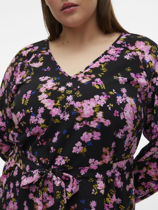 Produktbild Vero Moda Normal geschnitten Rundhals Curve Nicht verstellbare Bündchen Langes Kleid Kleid (52)