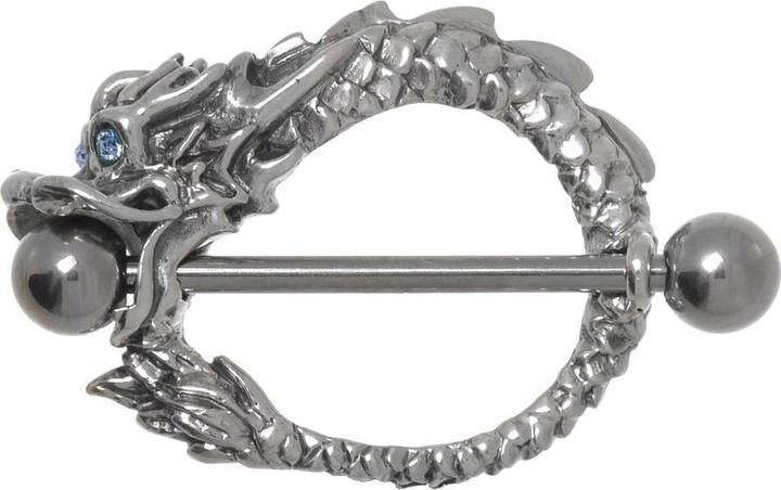 Actual product image Bijouteria Nipple piercing (Surgical steel 316L, Crystal, Silver 925)