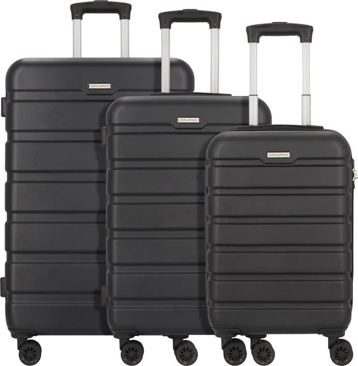 Image du produit Worldpack Set de 3 trolleys à coque dure Phoenix, noir (94 l, XL (à partir de 115l))