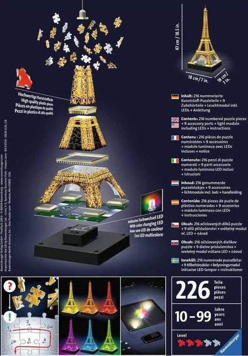 Immagine prodotto Ravensburger La Torre Eiffel di notte (216 pezzi)