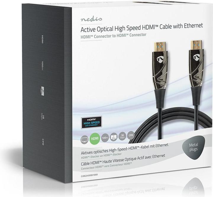 Produktbild Nedis Aktive optische High Speed ​​HDMI-Kabel mit Ethernet | HDMI™ Stecker | HDMI™ Stecker | 4K@60Hz (100 m, HDMI)