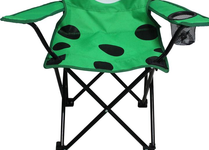 Actual product image Mojawo Children's fishing chair with cup holder and bag with frog motif