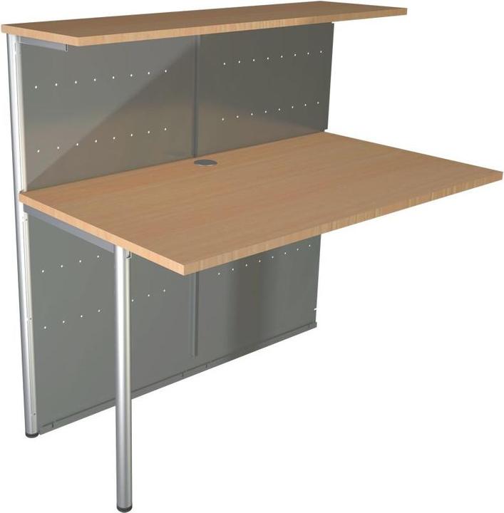 Kerkmann Genua add-on counter beech, silver 116.0 x 70.0 x 115.0 cm