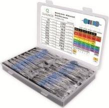 Immagine prodotto Quadrios 201711P004 Assortimento di resistenze a film metallico con piombo assiale 0,5 W 1 % 400 pz.