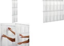 Immagine prodotto Helit Espositore da parete PLACATIV, 12 scomparti 1/3 DIN A4 verticale, cristallino, profondità (1/3 Din A4)