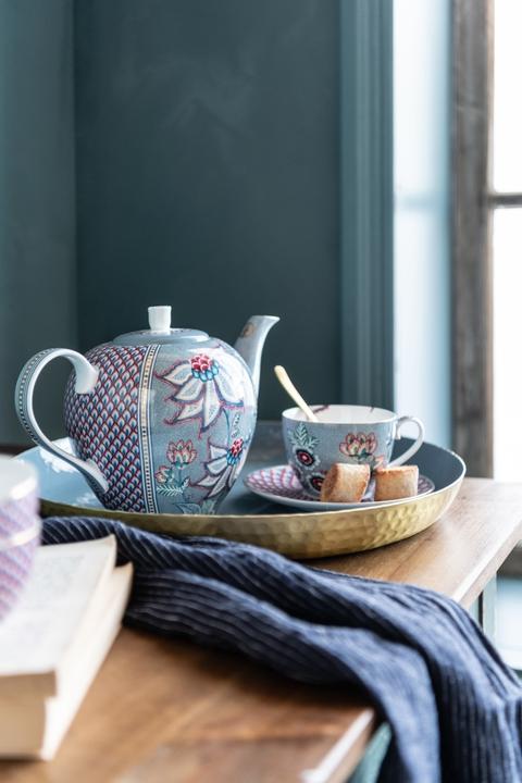 Actual product image PIP Studio Flower Festival Mug Light Blue 145ml Set2 (145 ml, 1 x)