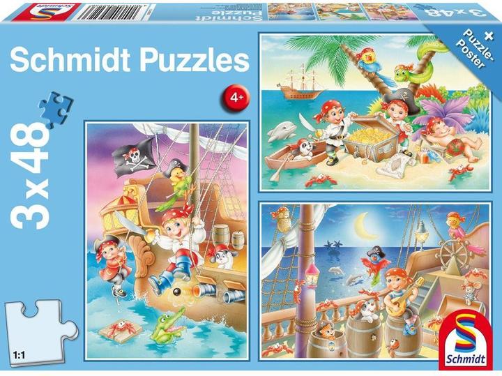 Image du produit Schmidt Spiele Bande de pirates 3x48 pièces (144 pièces)