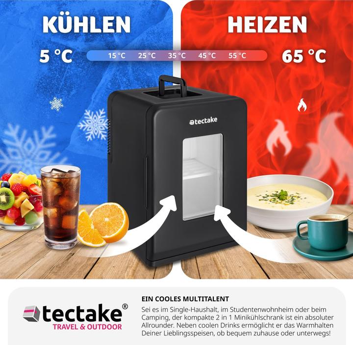 Produktbild tectake Tragbarer Mini-Kühlschrank (14 l)