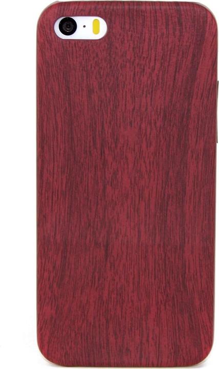 Produktbild König Design Apple iPhone 6 Plus / 6s Plus TPU Handy Hülle Holz Optik Schutz Case Mahagoni (Apple iPhone 6 Plus)