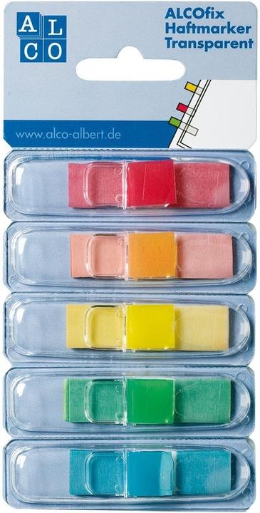 Alco Haftmarker ALCOfix, 43x12 mm, 5 Farben, je 25 Stück