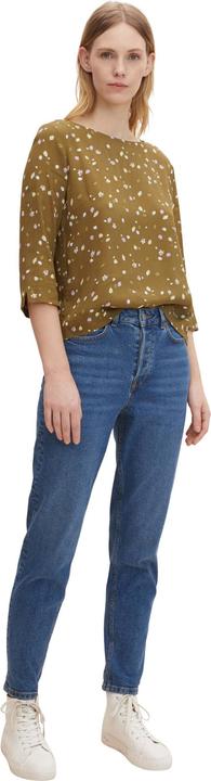 Actual product image Tom Tailor Bluse Gemusterte Sommerbluse mit U-Boot Ausschnitt (36)