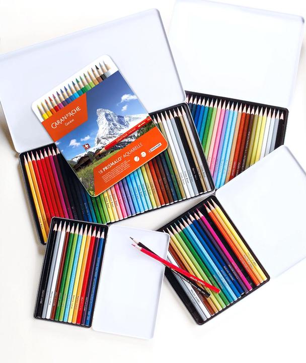 Immagine prodotto Caran d'Ache Prismalo Aquarelle Metallschachtel (Multicolore, 18 x)