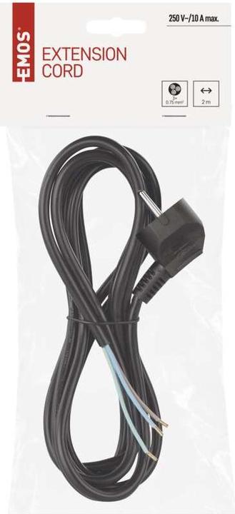 Actual product image Emos Connecting cable H05VV-F black 3 x 0.75 mm 2 m (S18372) (2 m)