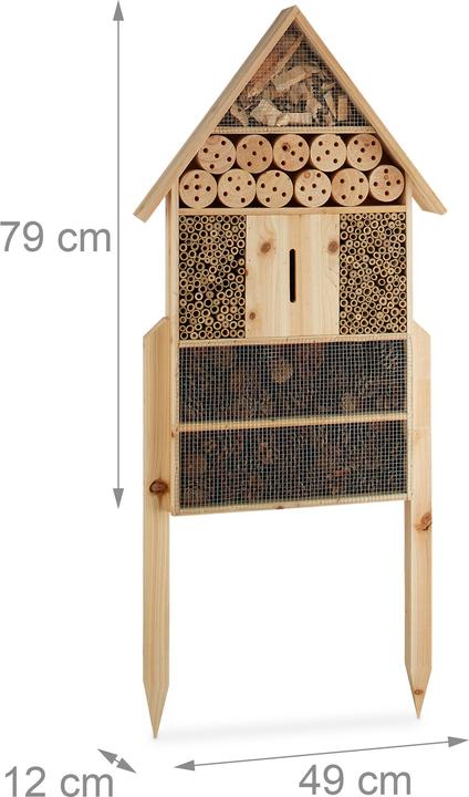 Actual product image Relaxdays Insect hotel (Ladybirds, Lacewings, Bee, Wild bees, Butterflies)