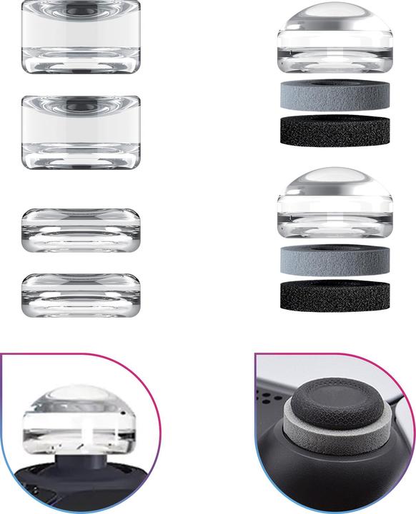 Image du produit Oniverse Controller Case With 10 Accessories 4 Rings 6 Silicon Cap - Grey