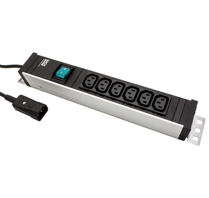 Actual product image Bachmann Power strip, 6xC13, 2m supply cable C14 (6 x, C13)