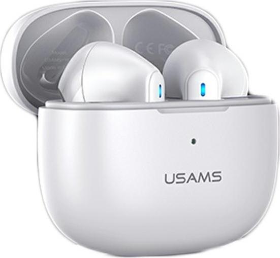 Actual product image Usams Słuchawki Bluetooth 5.2 TWS NX10 Series Dual mic bezprzewodowe biały/white BHUNX02 (ANC, 5 h, Wireless)