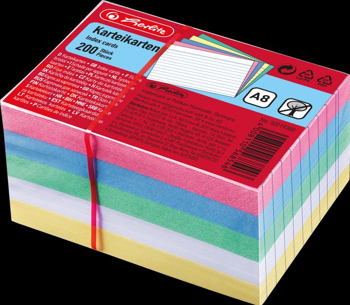 Image du produit Herlitz Fiches (A8, 175 g/m², 200 x)