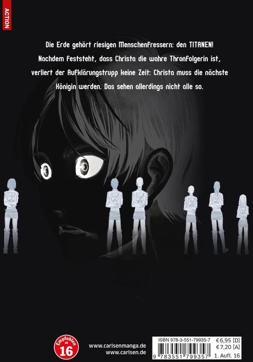 Actual product image Attack on Titan, Band 15 (German, Hajime Isayama, 2016)