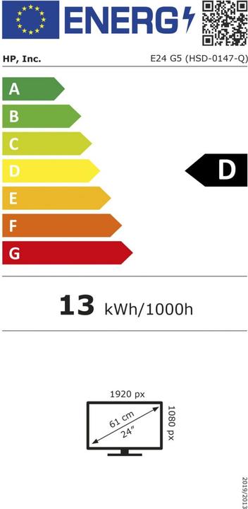 Energy Label HP E24 G5 (1920 x 1080 pixels, 23.80")