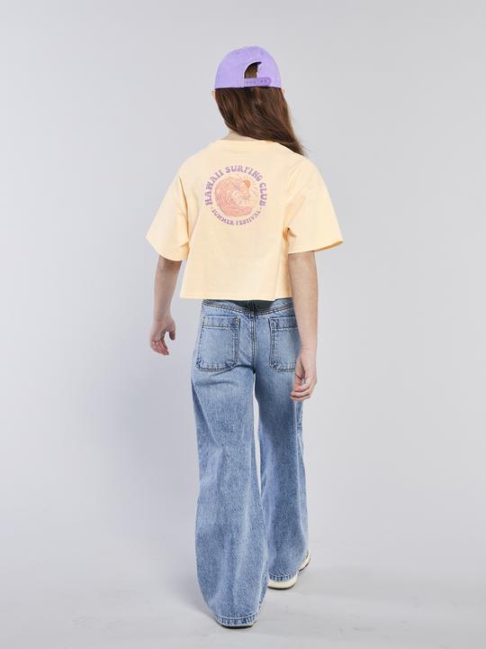 Jonen Mädchen Cropped-Shirt mit Surferprint hinten (128)