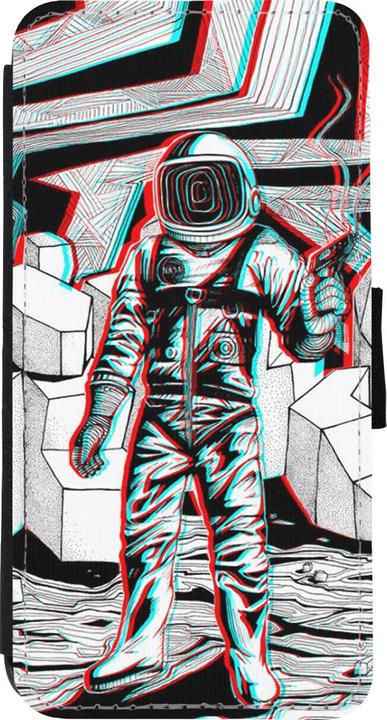 Actual product image PhoneLook Cover Wallet black Anaglyph Astronaut (Apple iPhone XR)
