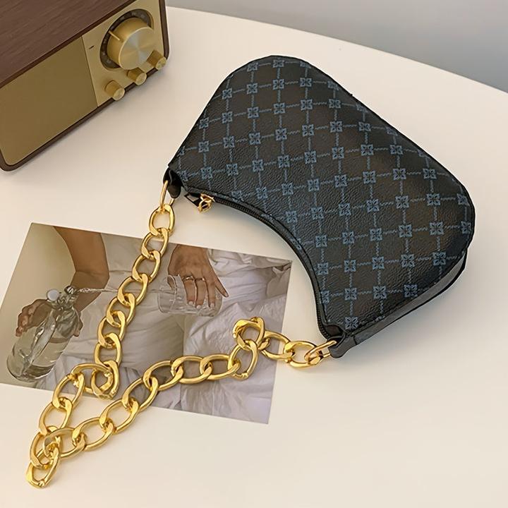 Produktbild Only-Bags.Store Retro bedruckte klassische Unterarmtasche, einfache Umhängetasche, lässige Handtasche, Shopping
