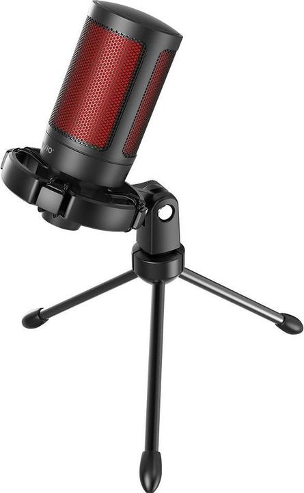 Produktbild Savio Gaming-Mikrofon auf einem Stativ, beleuchtet von 01 Sonar, In-Ear, Anti-Flow-Tasche