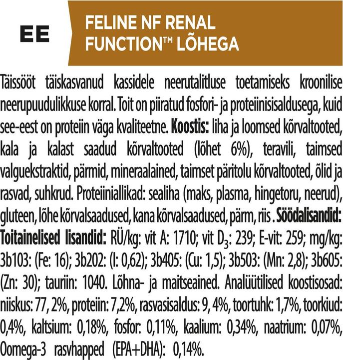 Actual product image Purina NF Renal Function Feline Salmon - Wet Food for Cats - 10x85g (Adult, 1 pcs., 850 g)