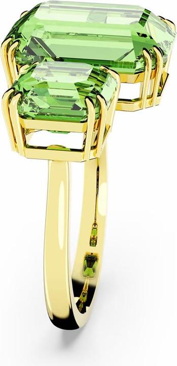 Produktbild Swarovski Millenia Offener Ring Oktagon Schliff Grün Gold (60)